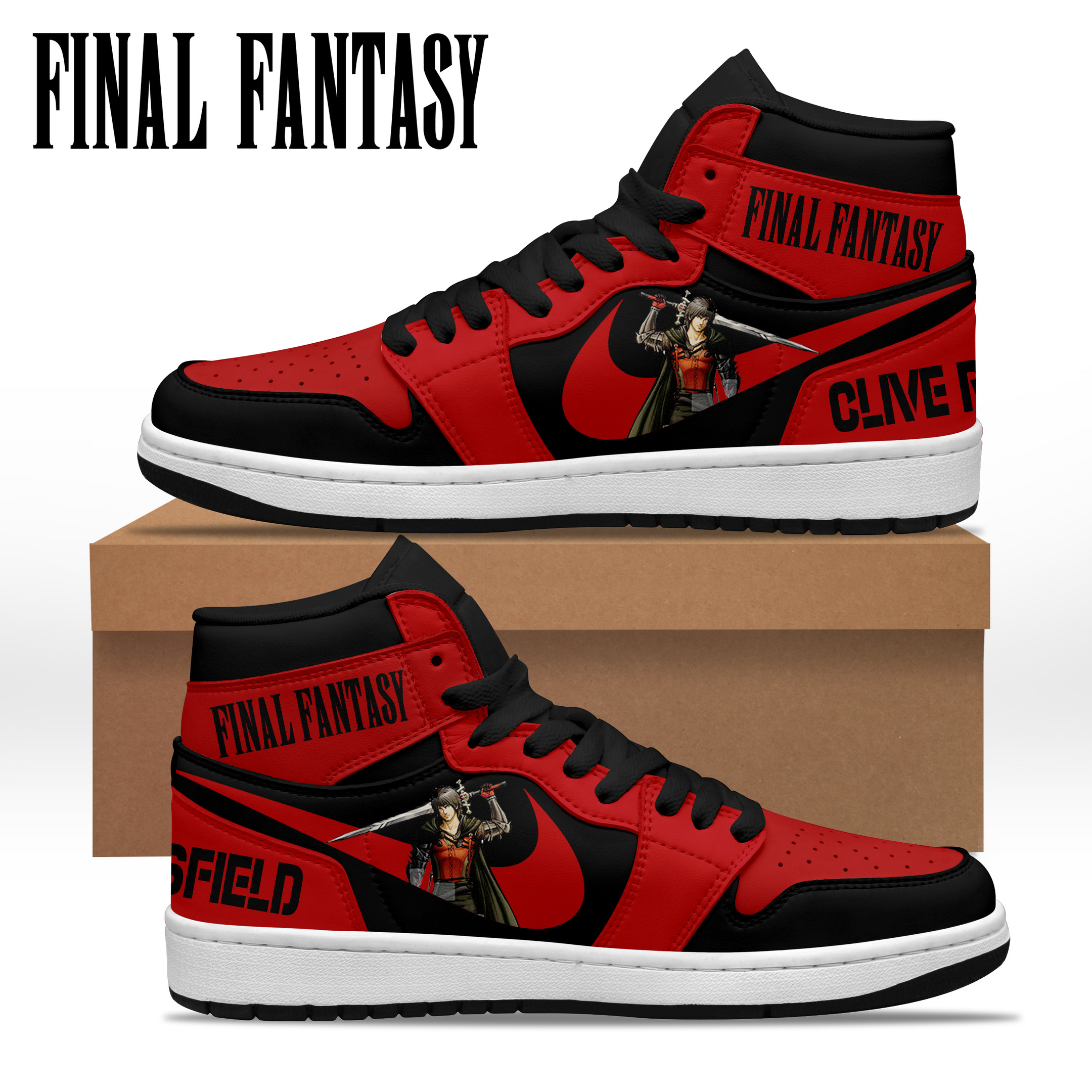 JWFancy Final Fantasy AJ1 High Sneakers Shoes For Men And Women