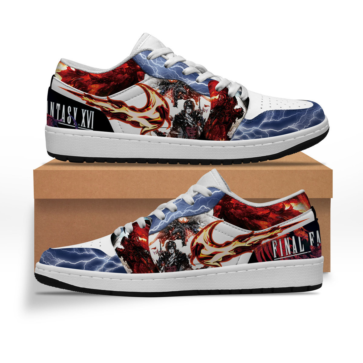 JWFancy Final Fantasy AJ1 Low Sneakers Shoes For Men And Women