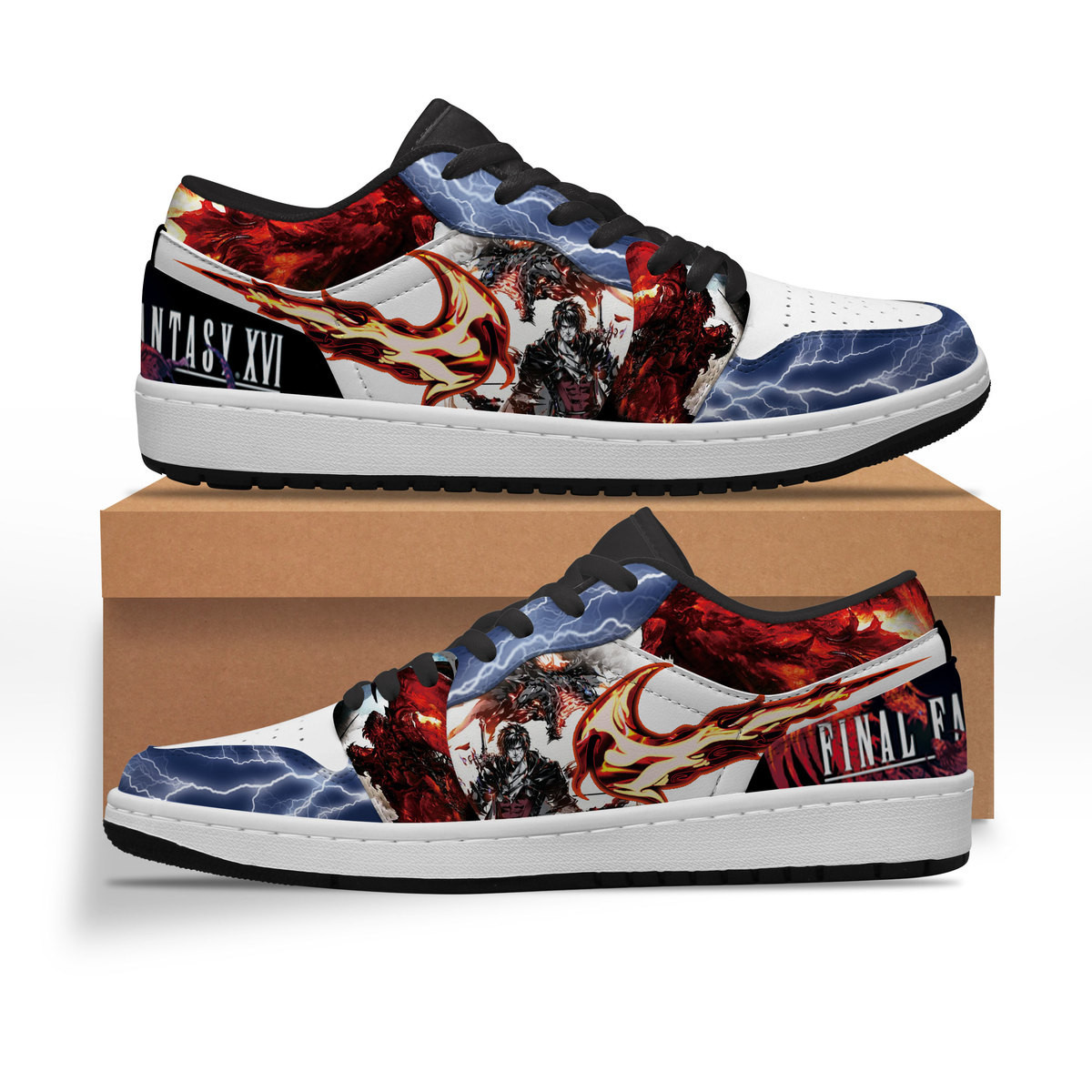 JWFancy Final Fantasy AJ1 Low Sneakers Shoes For Men And Women