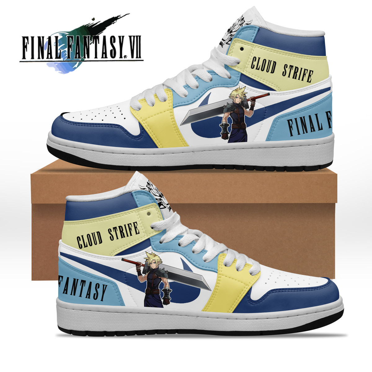 JWFancy Final Fantasy VII AJ1 High Sneakers Shoes For Men And Women