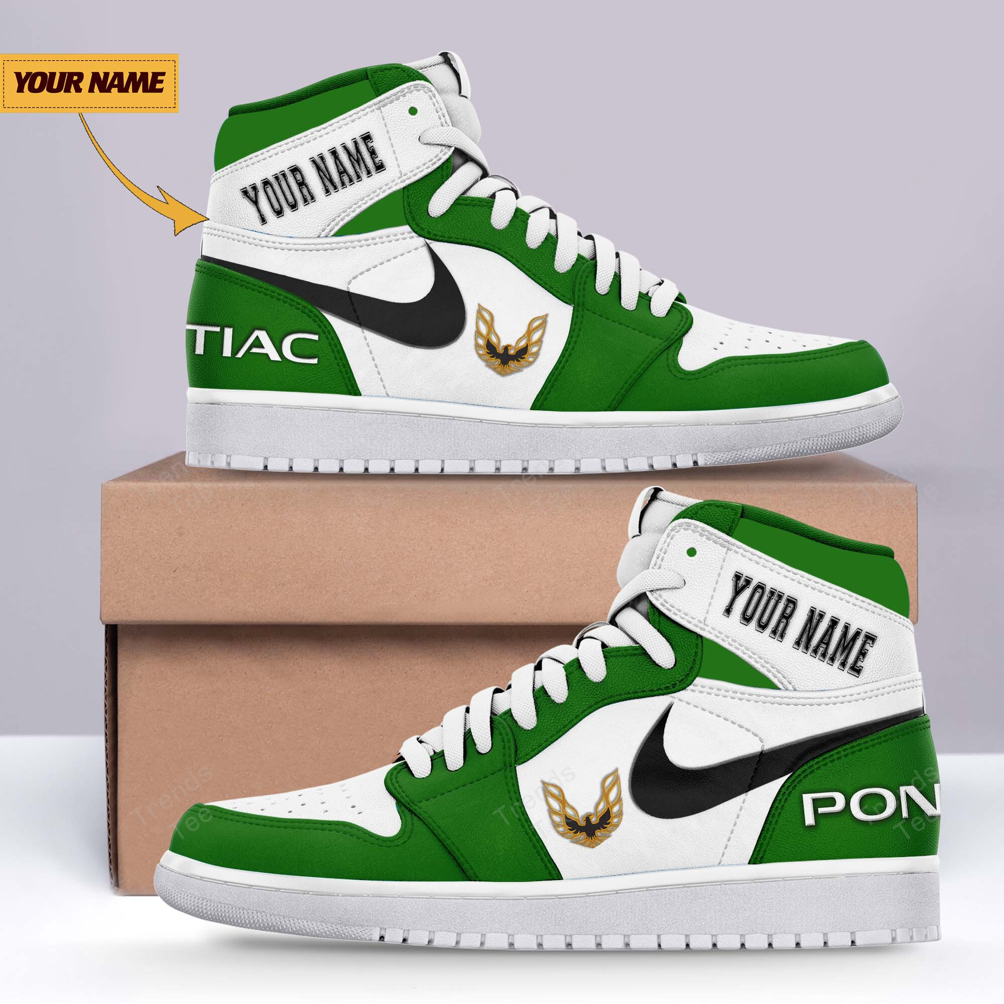 JWFancy Firebird Pontiac AJ1 High Sneakers Shoes For Men And Women