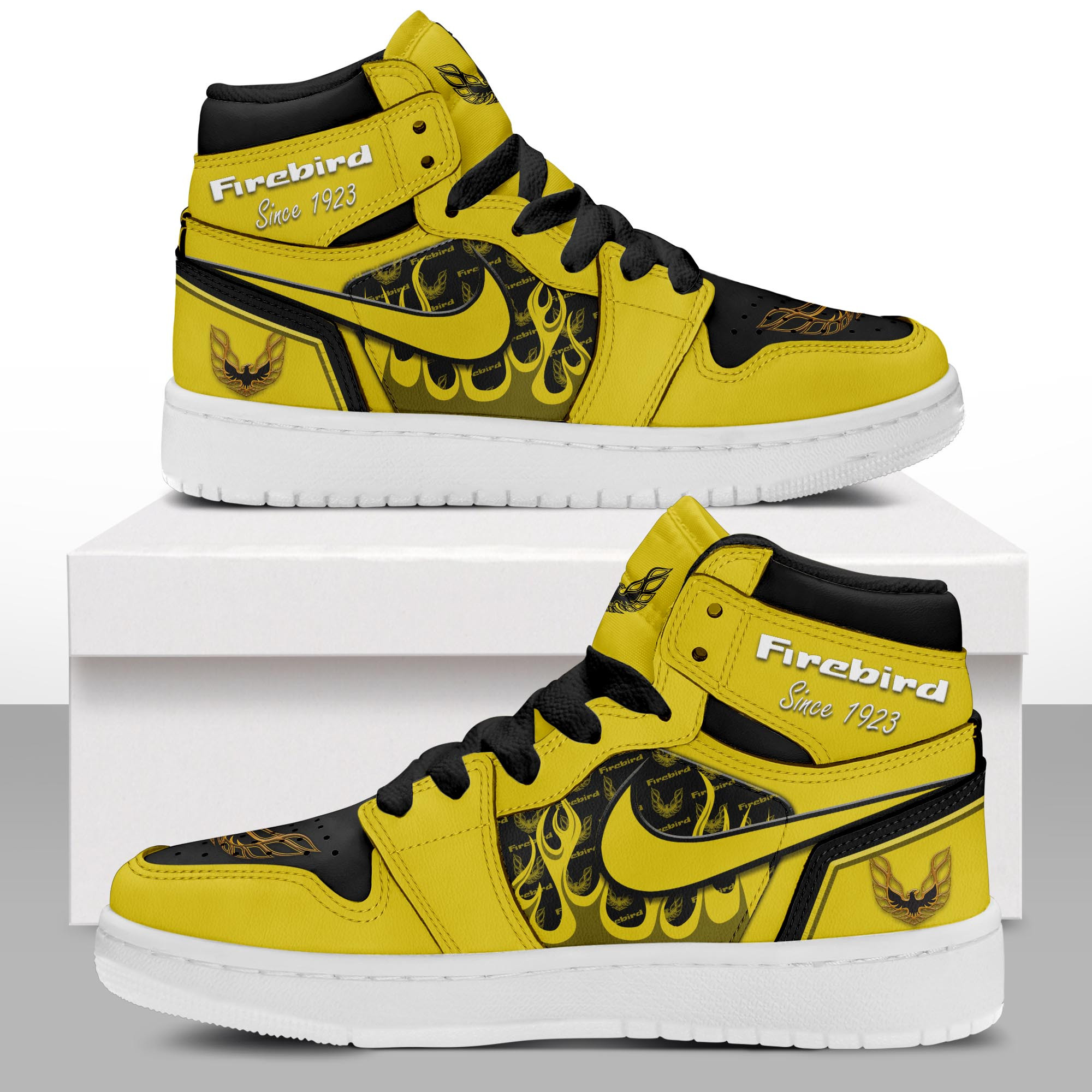 JWFancy Firebird Pontiac AJ1 High Sneakers Shoes For Men And Women