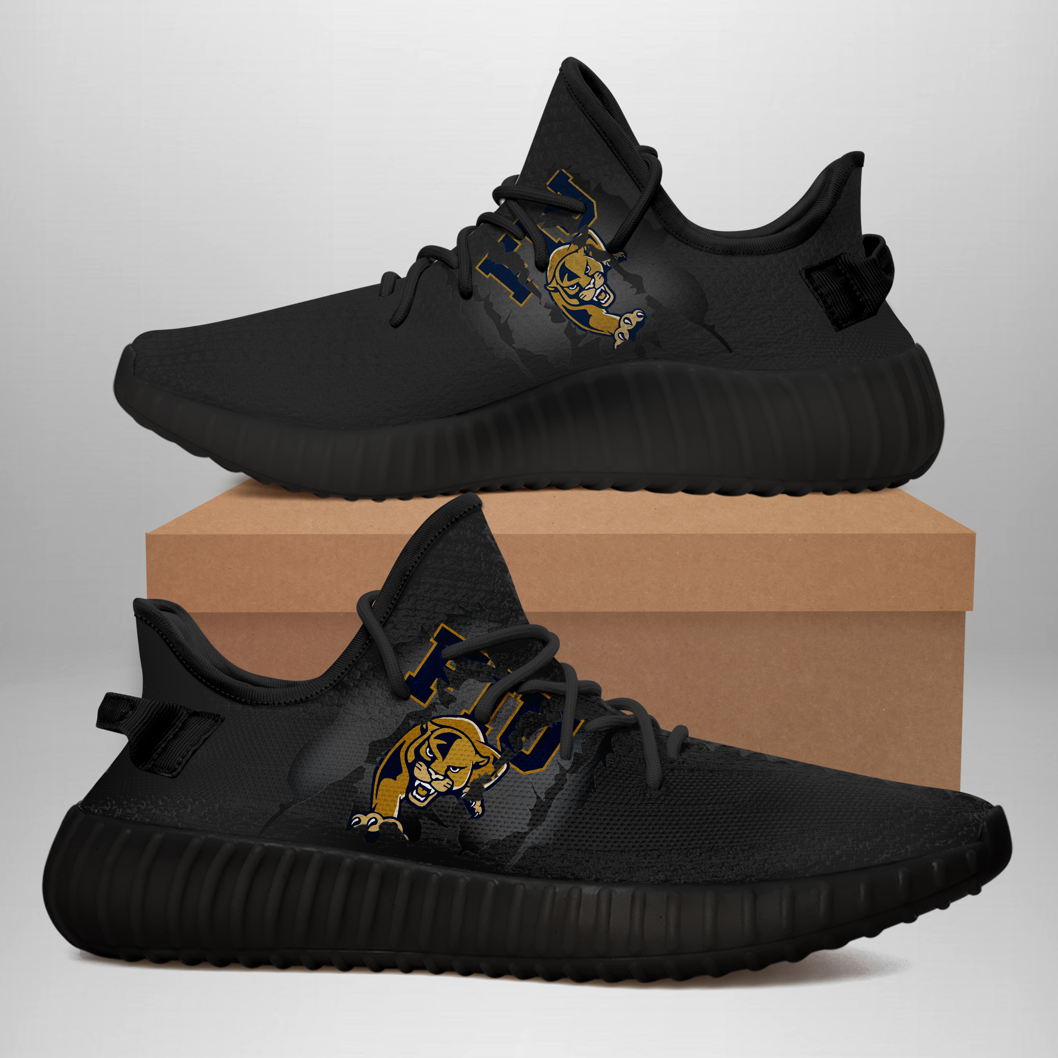 JWFancy FIU Golden Panthers Yeezy Boost Shoes For Men And Women