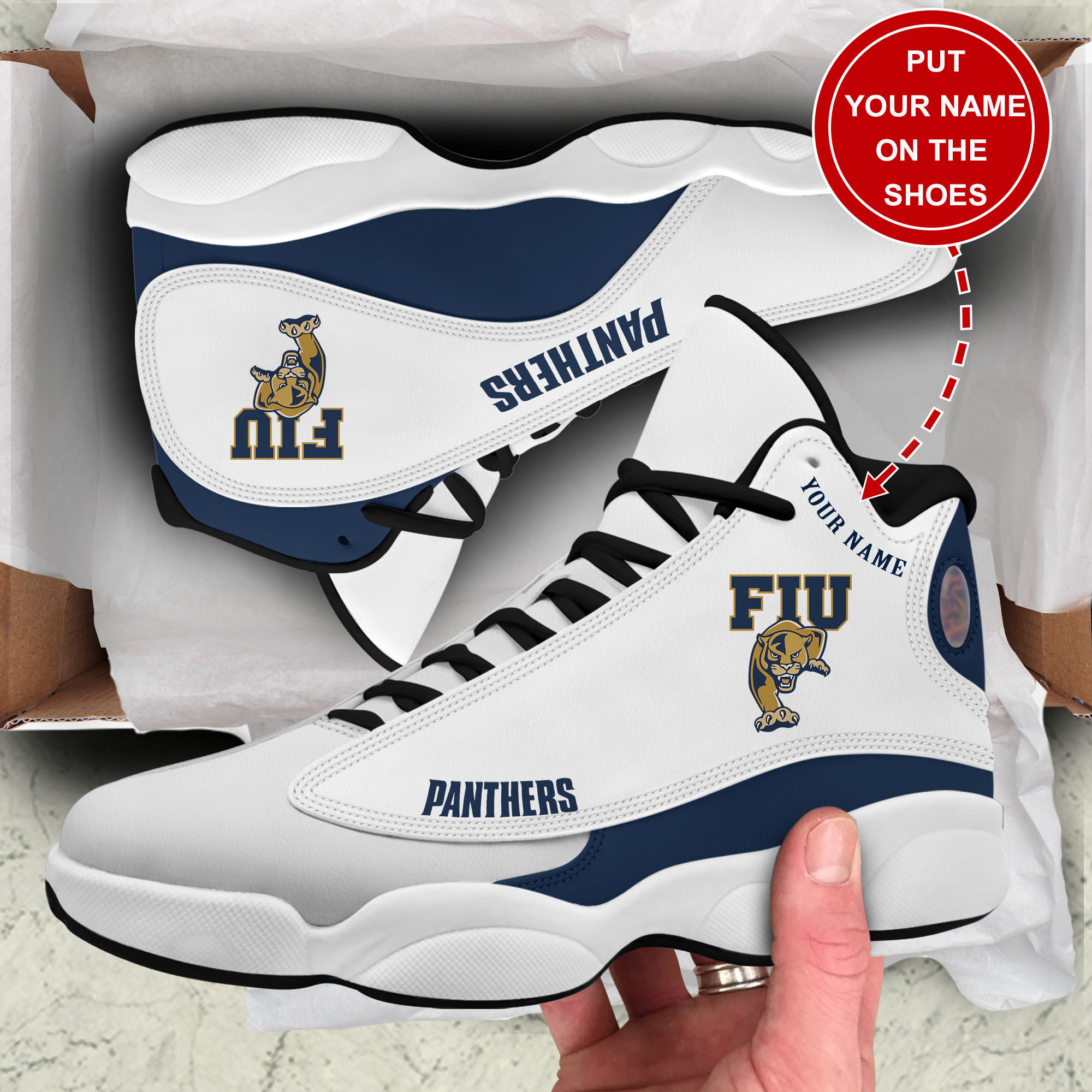 JWFancy FIU Panthers AJ13 Sneakers Shoes For Men And Women