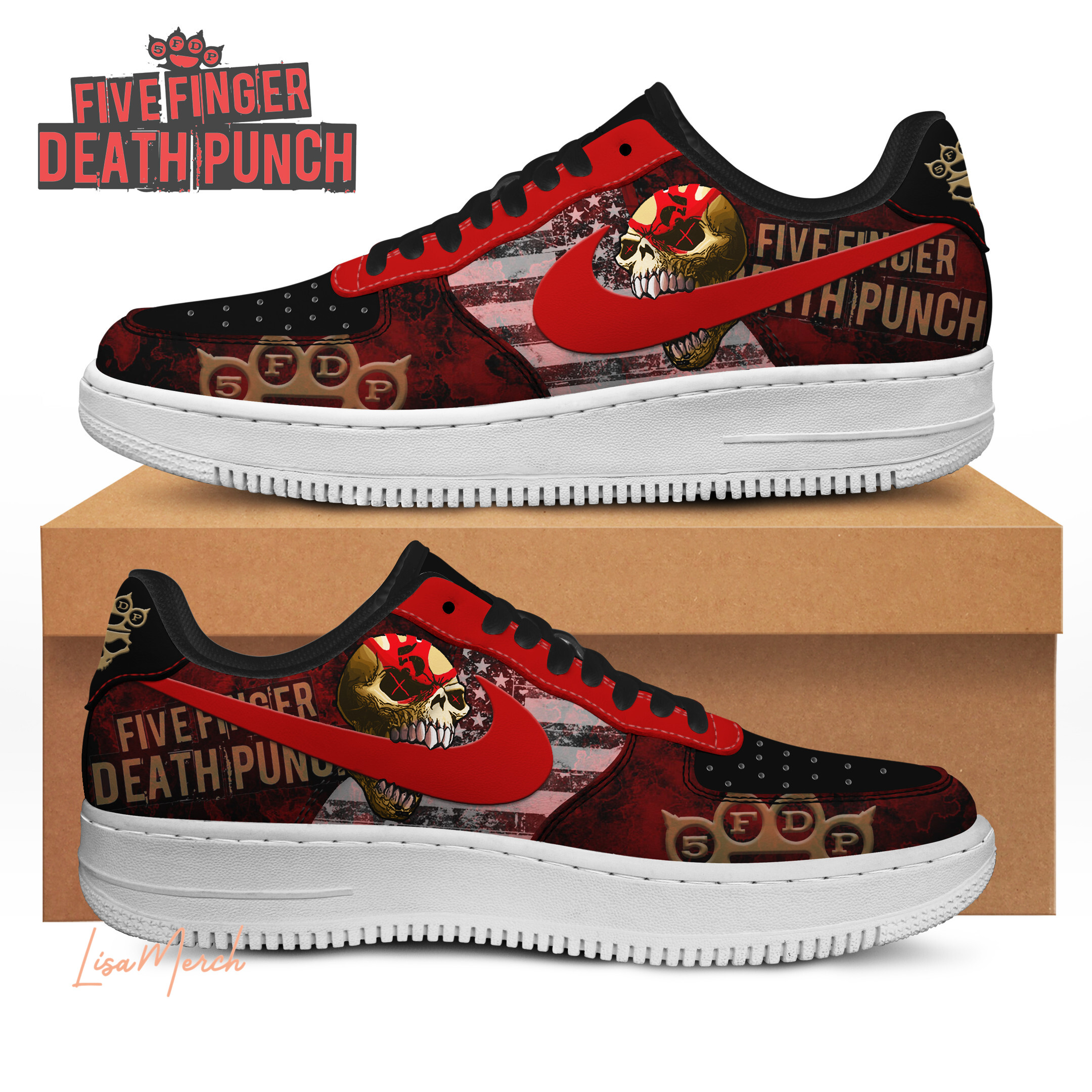 JWFancy Five Finger Death Punch Air Low-Top Sneakers Shoes For Men And Women
