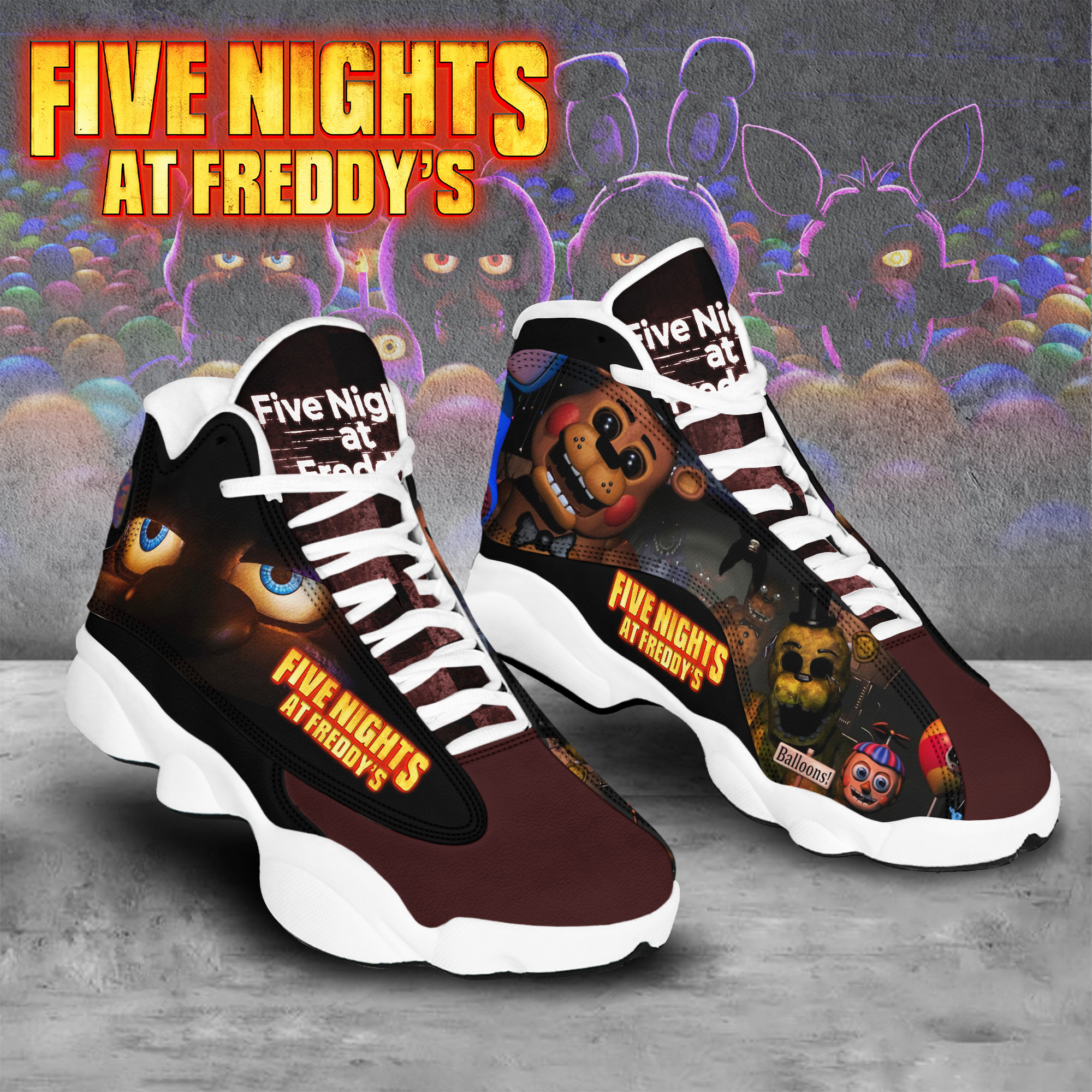 JWFancy Five Nights at Freddy's AJ13 Sneakers Shoes For Men And Women
