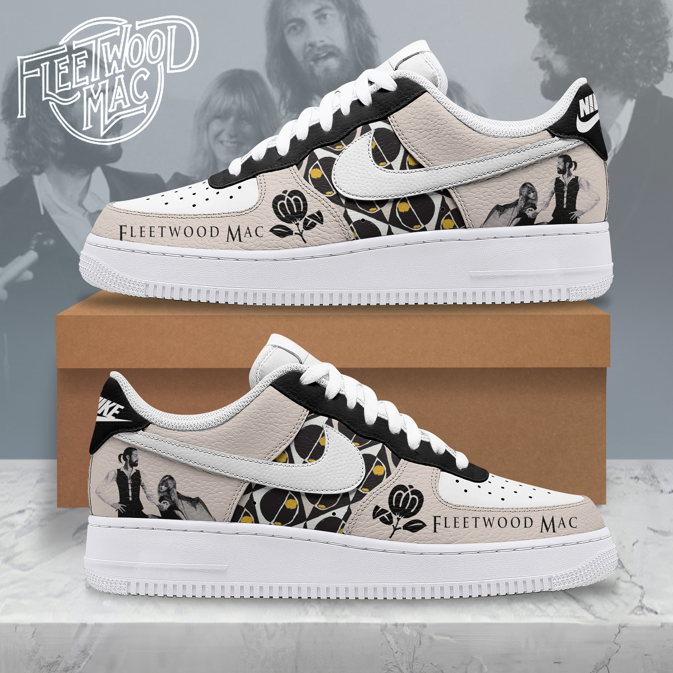 JWFancy Fleetwood Mac Air Low-Top Sneakers Shoes For Men And Women