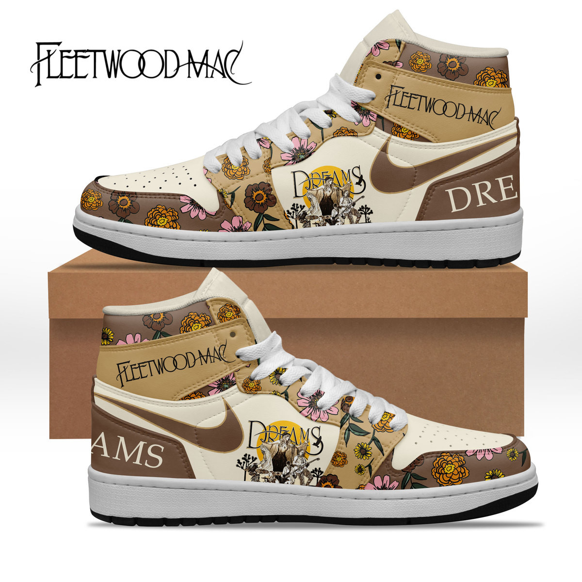 JWFancy Fleetwood Mac AJ1 High Sneakers Shoes For Men And Women