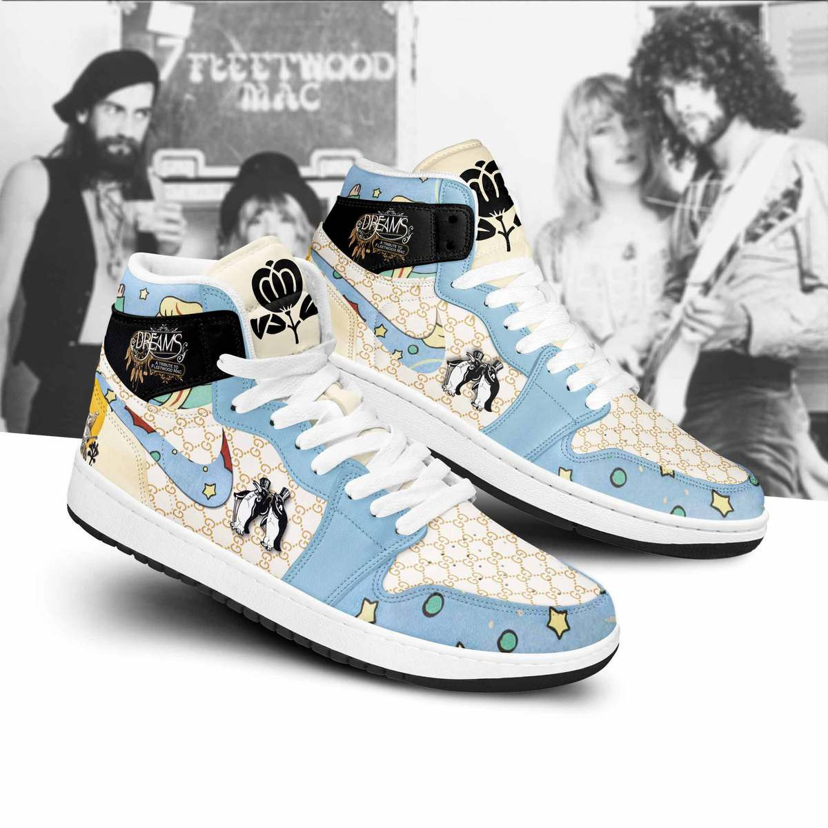 JWFancy Fleetwood Mac AJ1 High Sneakers Shoes For Men And Women