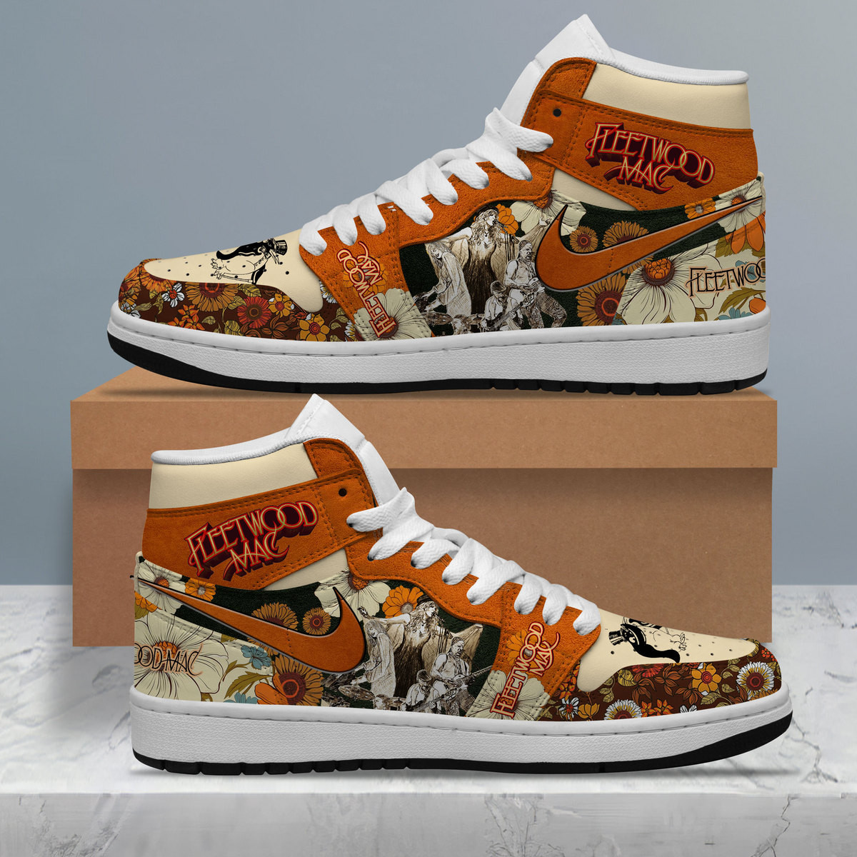 JWFancy Fleetwood Mac AJ1 High Sneakers Shoes For Men And Women