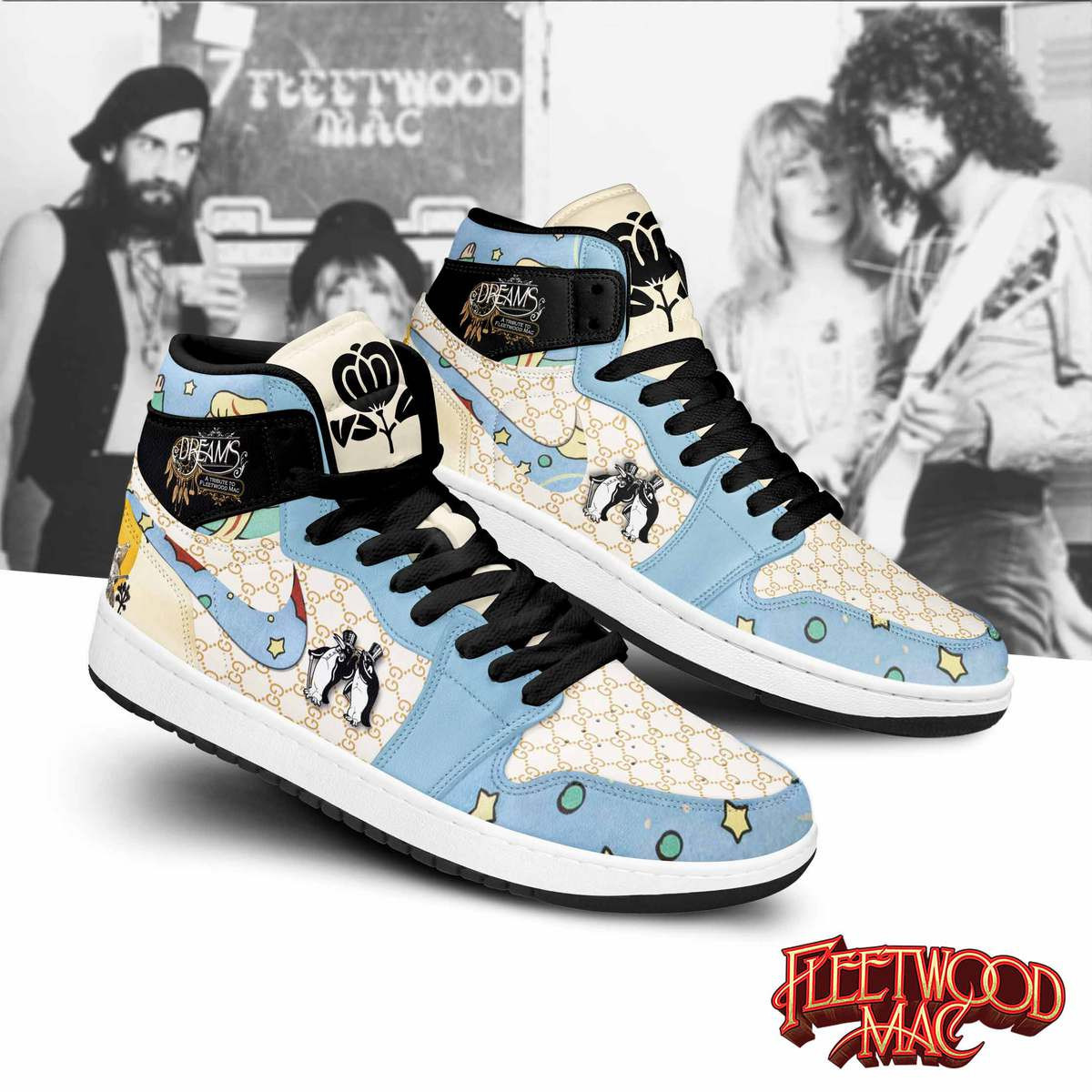 JWFancy Fleetwood Mac AJ1 High Sneakers Shoes For Men And Women