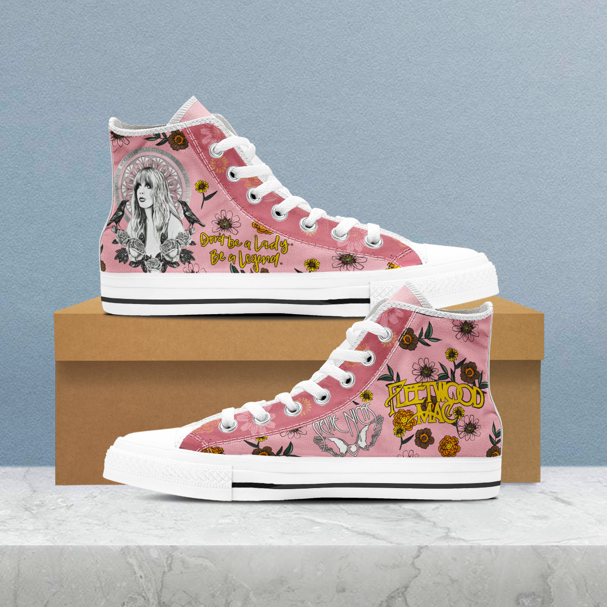 JWFancy Fleetwood Mac High Top Canvas Sneakers Shoes For Men And Women