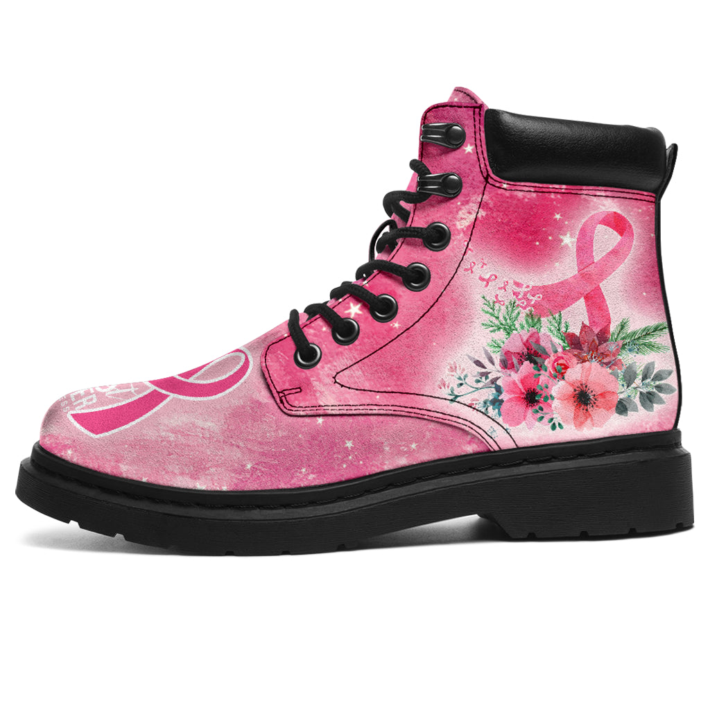JWFancy Floral Breast Cancer Awareness Breast Cancer Awareness Boots Shoes For Men And Women