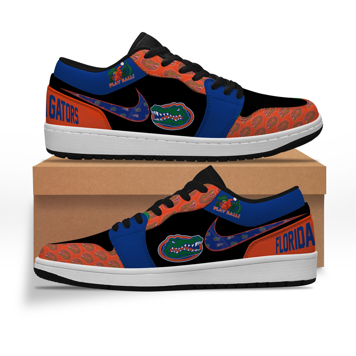 JWFancy Florida Gators AJ1 Low Sneakers Shoes For Men And Women