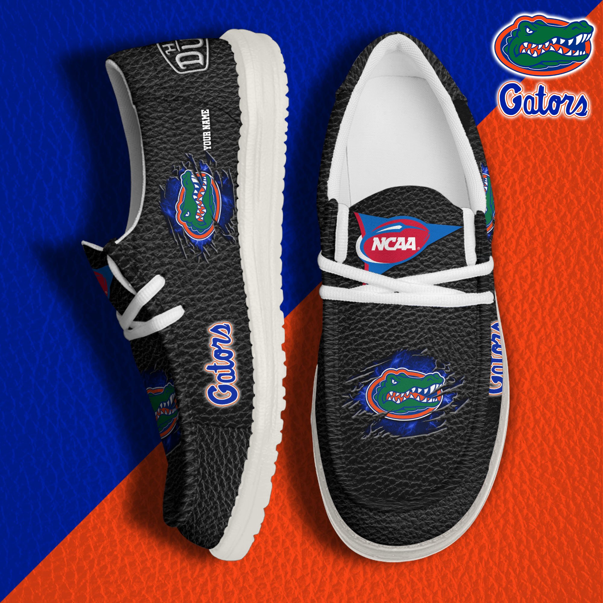 JWFancy Florida Gators Hey Dude Shoes Wally Men's Lace Up Loafers Comfortable For Men And Women