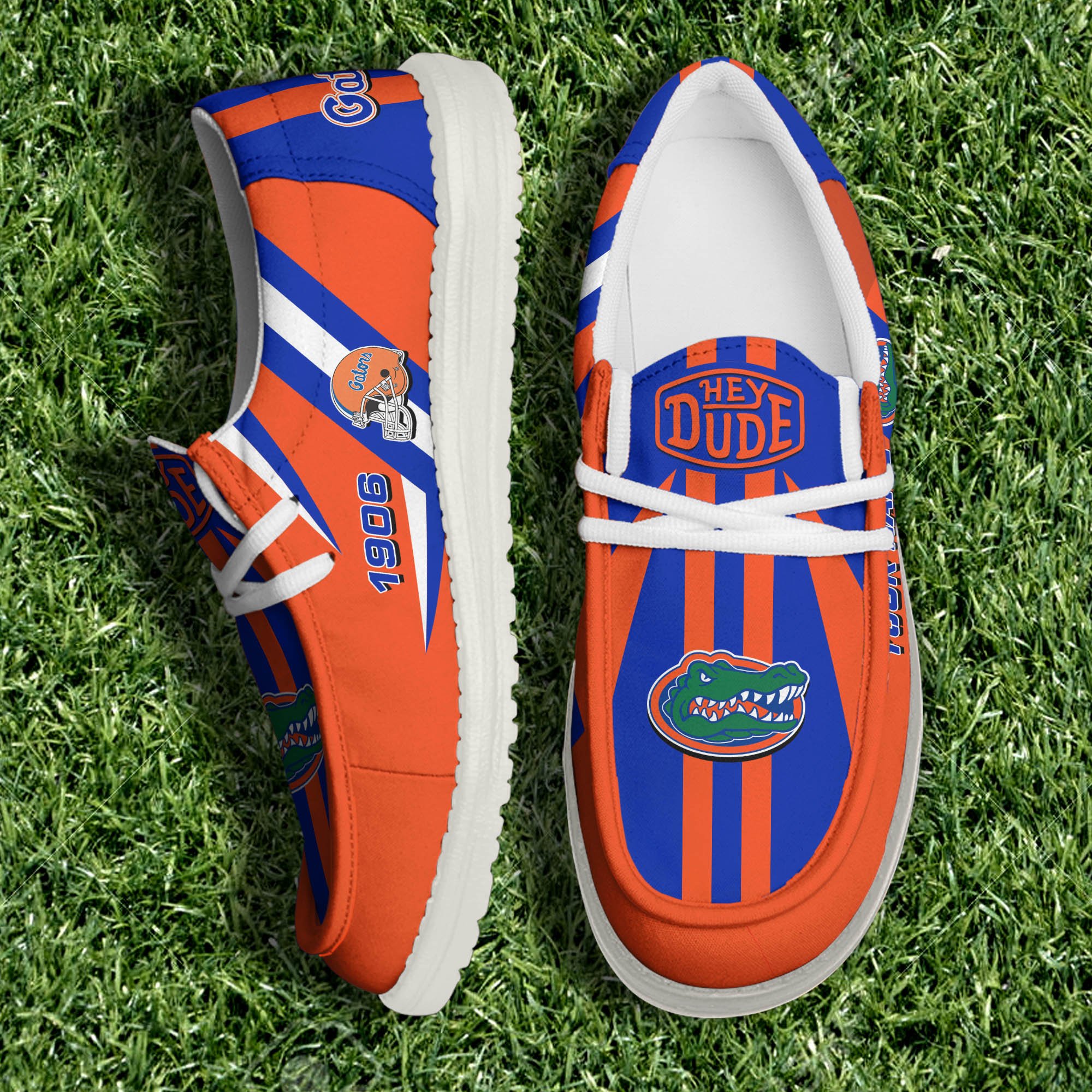 JWFancy Florida Gators Hey Dude Shoes Wally Men's Lace Up Loafers Comfortable For Men And Women