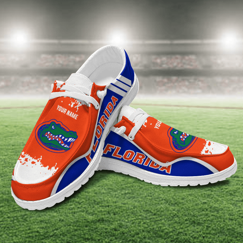JWFancy Florida Gators Hey Dude Shoes Wally Men's Lace Up Loafers Comfortable For Men And Women