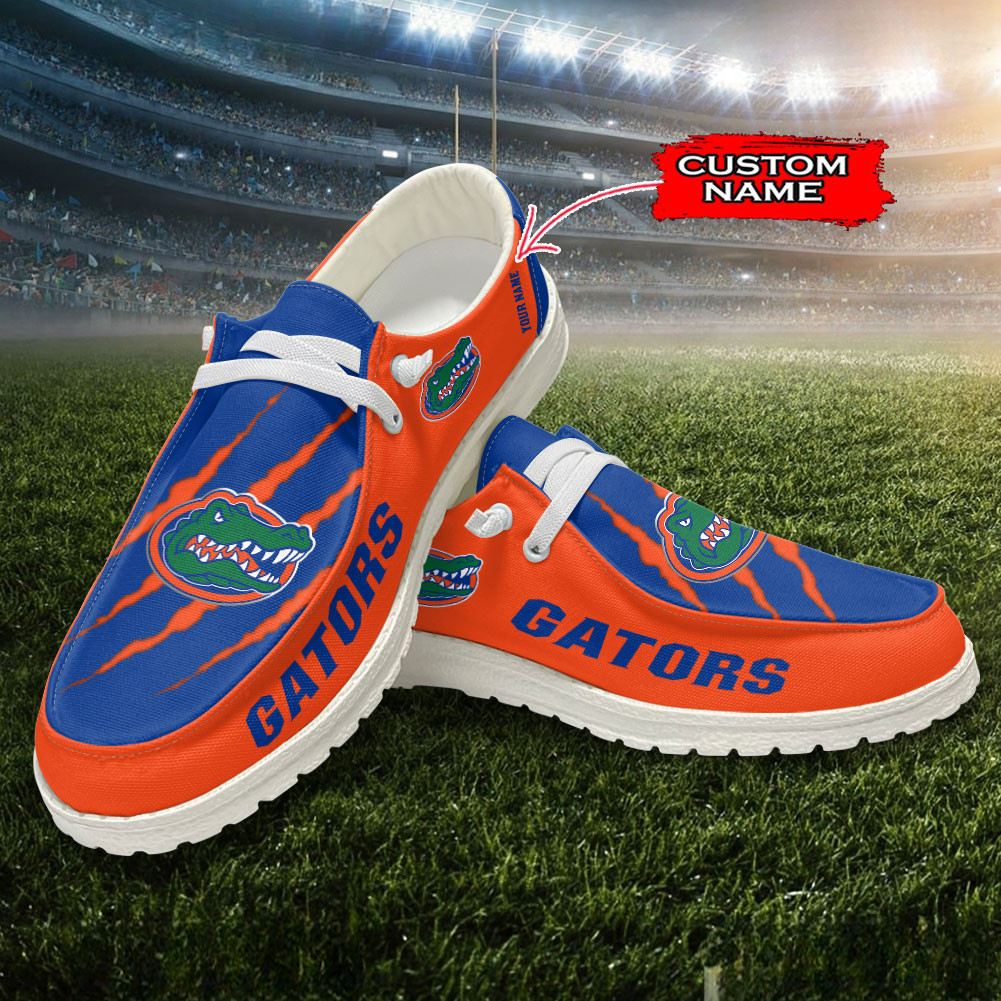JWFancy Florida Gators Hey Dude Shoes Wally Men's Lace Up Loafers Comfortable For Men And Women