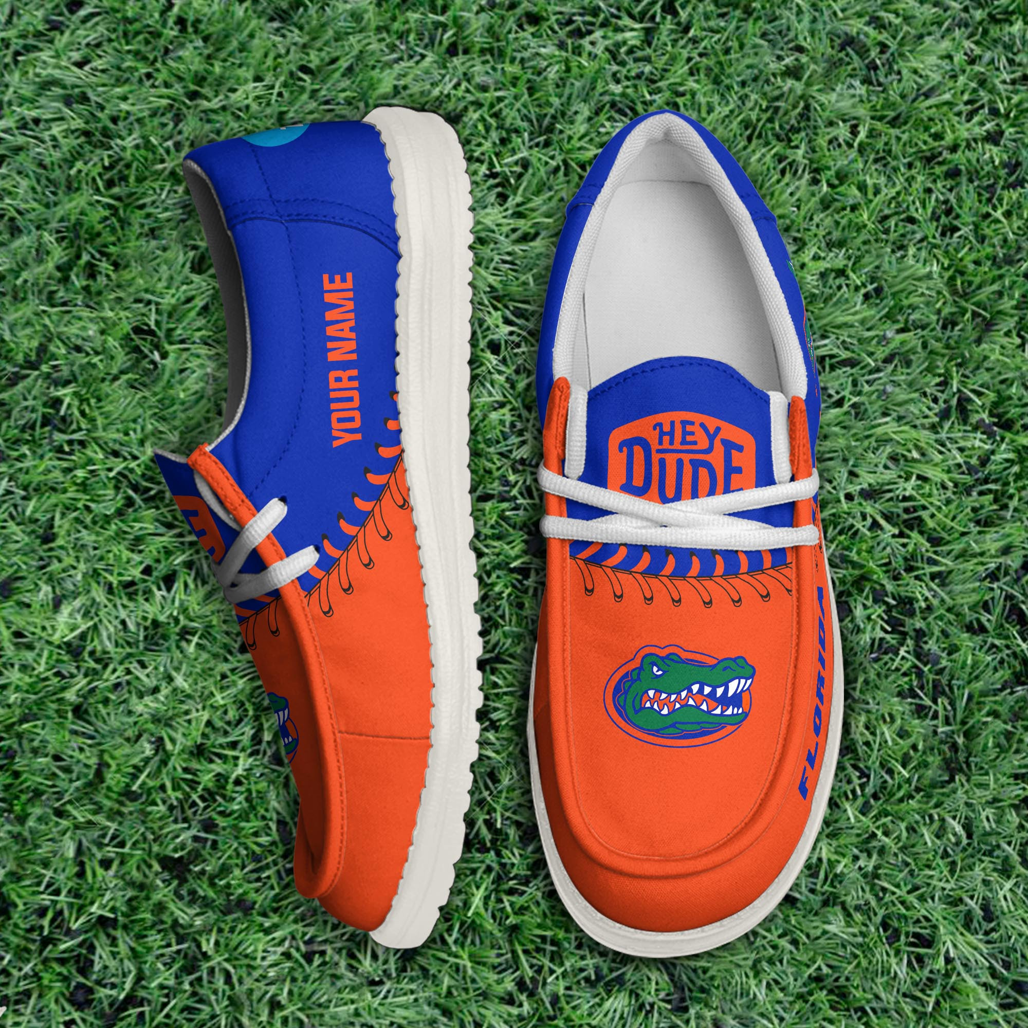 JWFancy Florida Gators Hey Dude Shoes Wally Men's Lace Up Loafers Comfortable For Men And Women