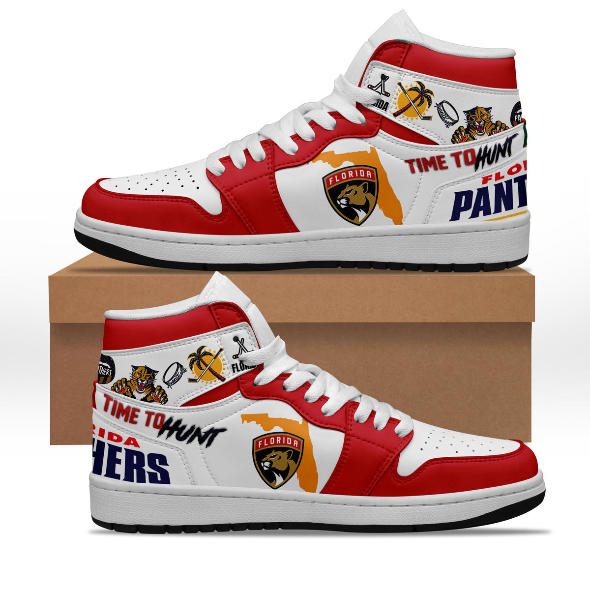 JWFancy Florida Panthers AJ1 High Sneakers Shoes For Men And Women