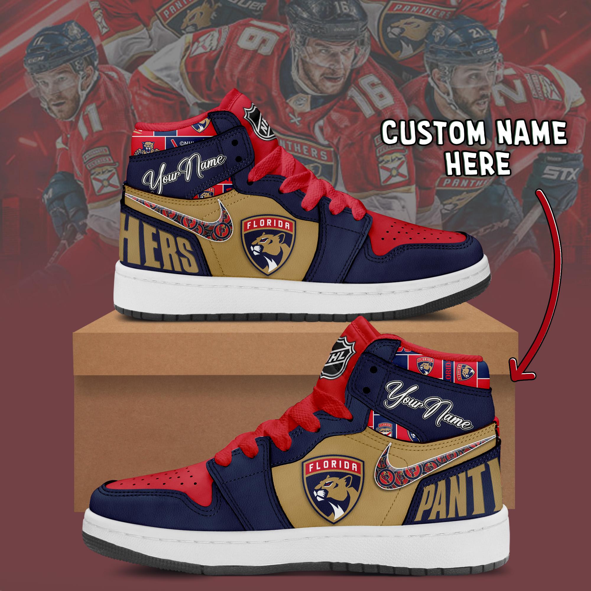 JWFancy Florida Panthers AJ1 High Sneakers Shoes For Men And Women