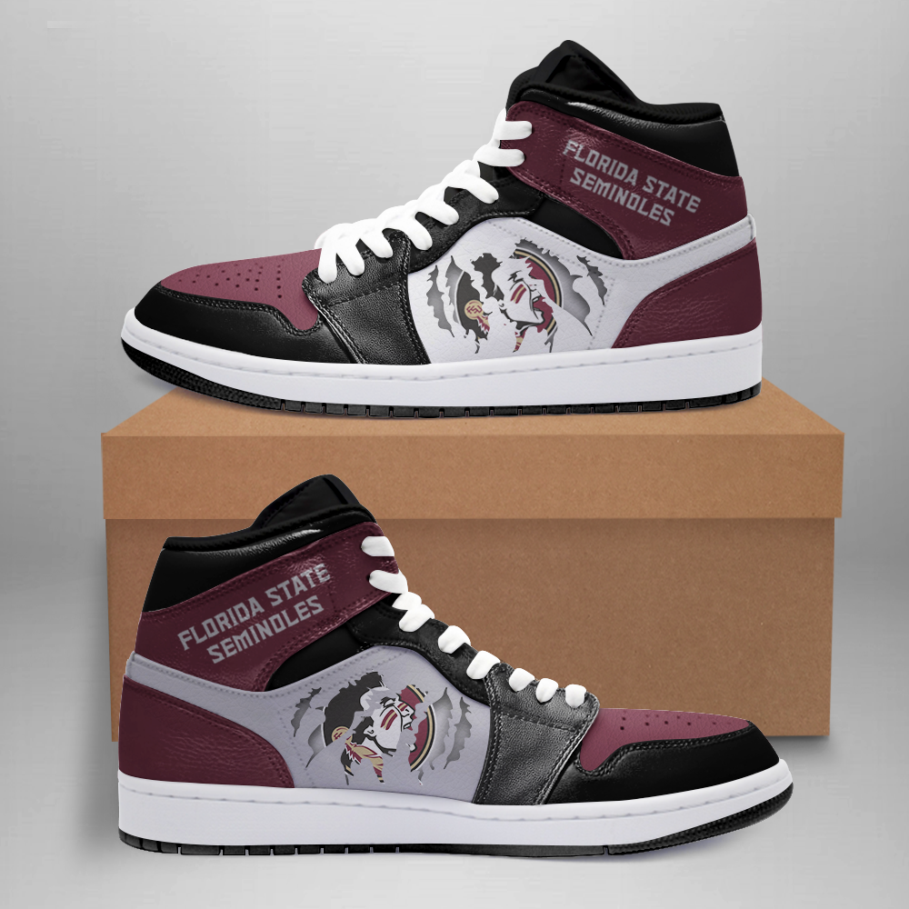 JWFancy Florida State Seminoles AJ1 High Sneakers Shoes For Men And Women