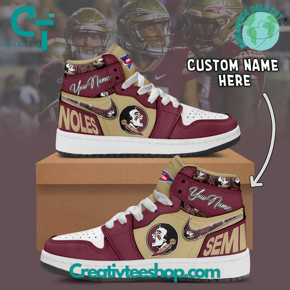 JWFancy Florida State Seminoles AJ1 High Sneakers Shoes For Men And Women