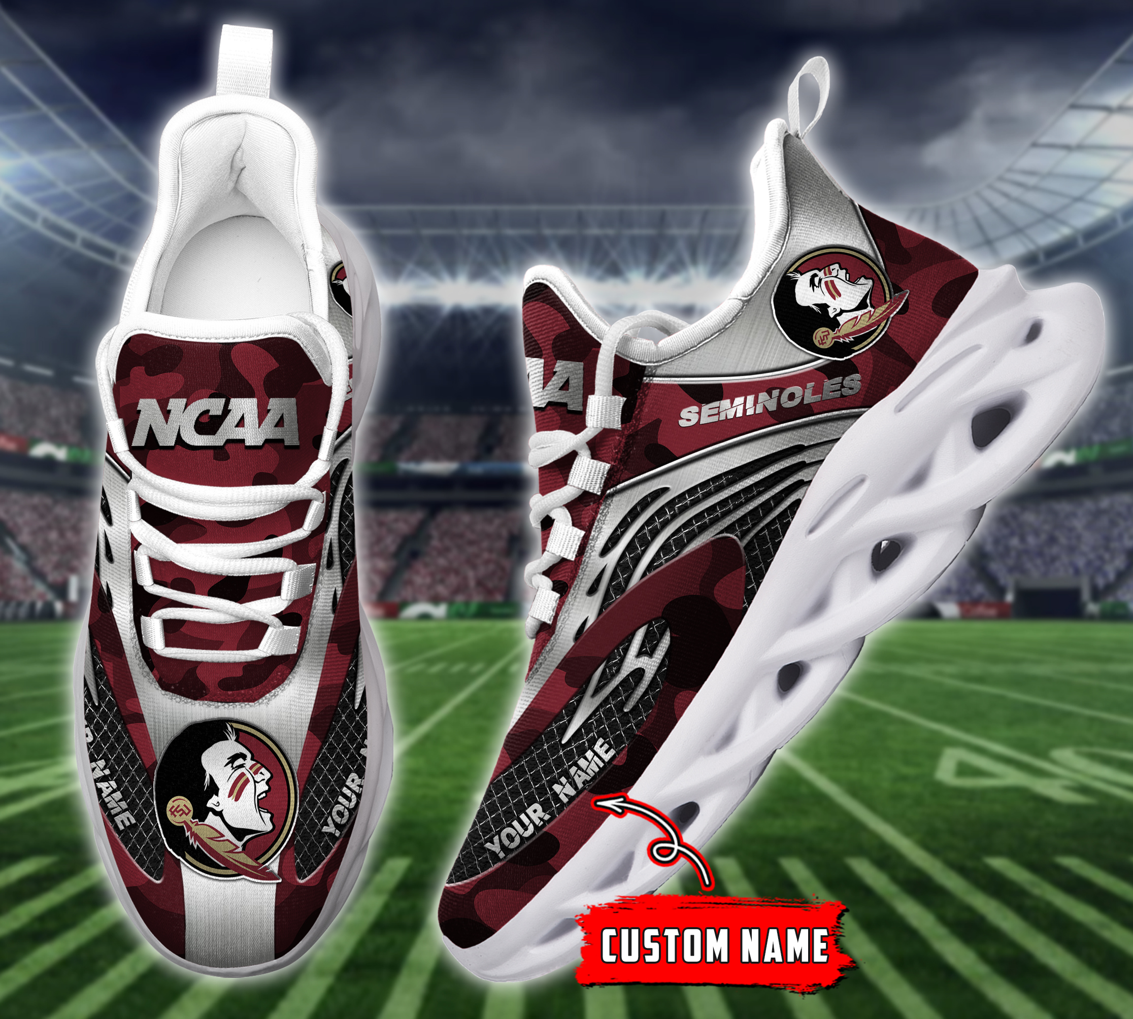 JWFancy Florida State Seminoles NCAA Max Soul Shoes Sneakers For Men And Women