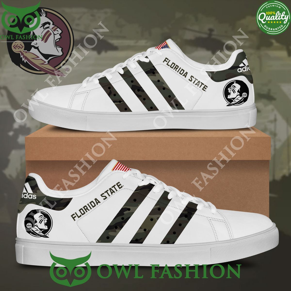 JWFancy Florida State Seminoles Skate Stan Shoes Sneakes For Men And Women
