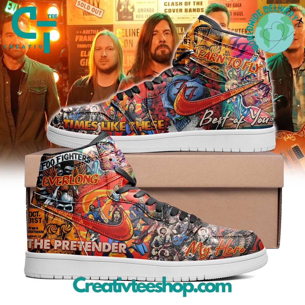 JWFancy Foo Fighters AJ1 High Sneakers Shoes For Men And Women