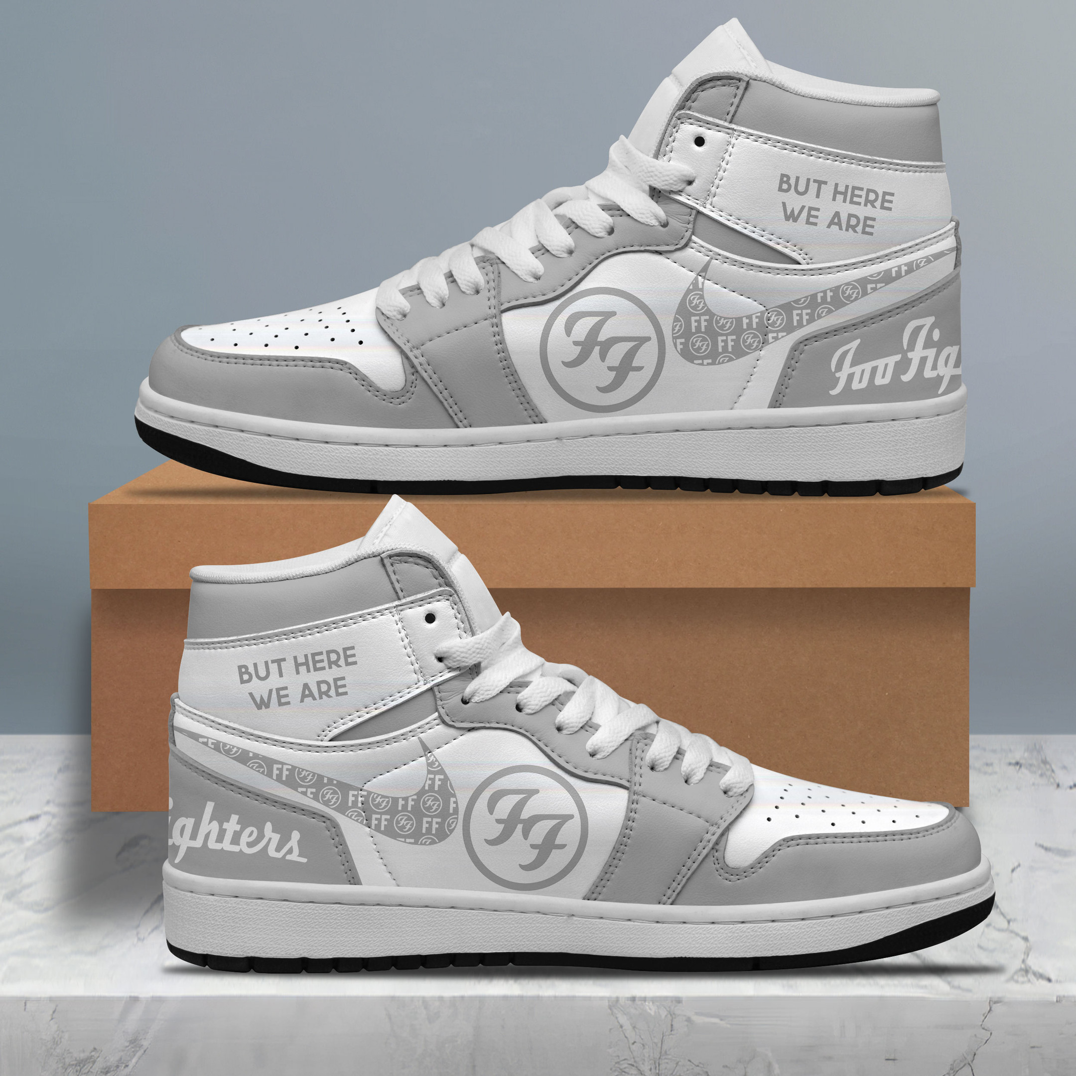 JWFancy Foo Fighters AJ1 High Sneakers Shoes For Men And Women