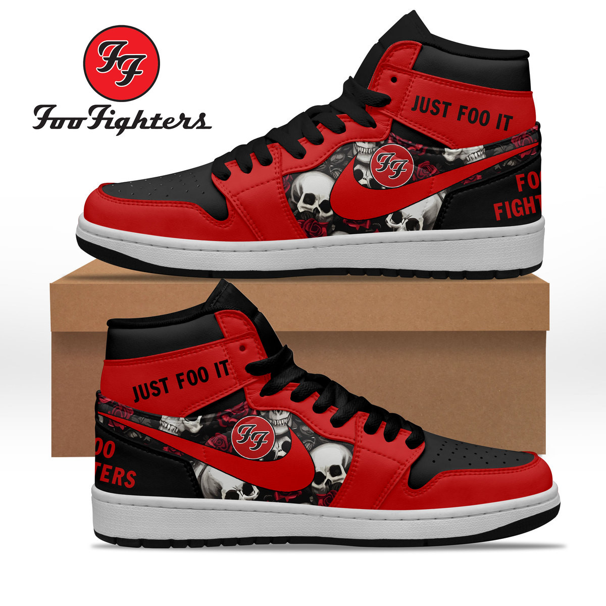 JWFancy Foo Fighters AJ1 High Sneakers Shoes For Men And Women