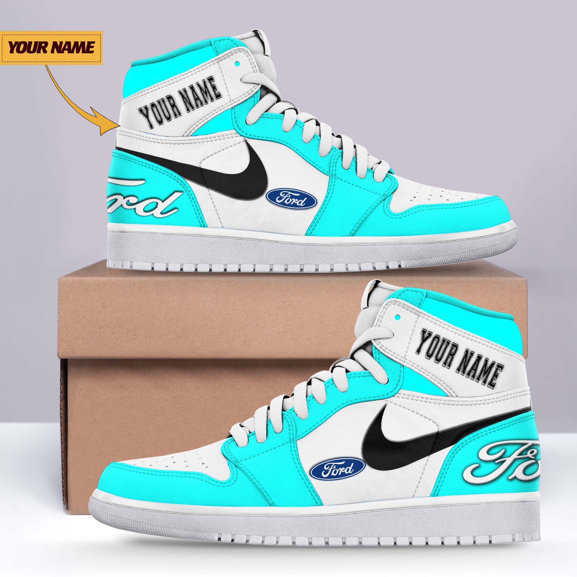 JWFancy Ford AJ1 High Sneakers Shoes For Men And Women