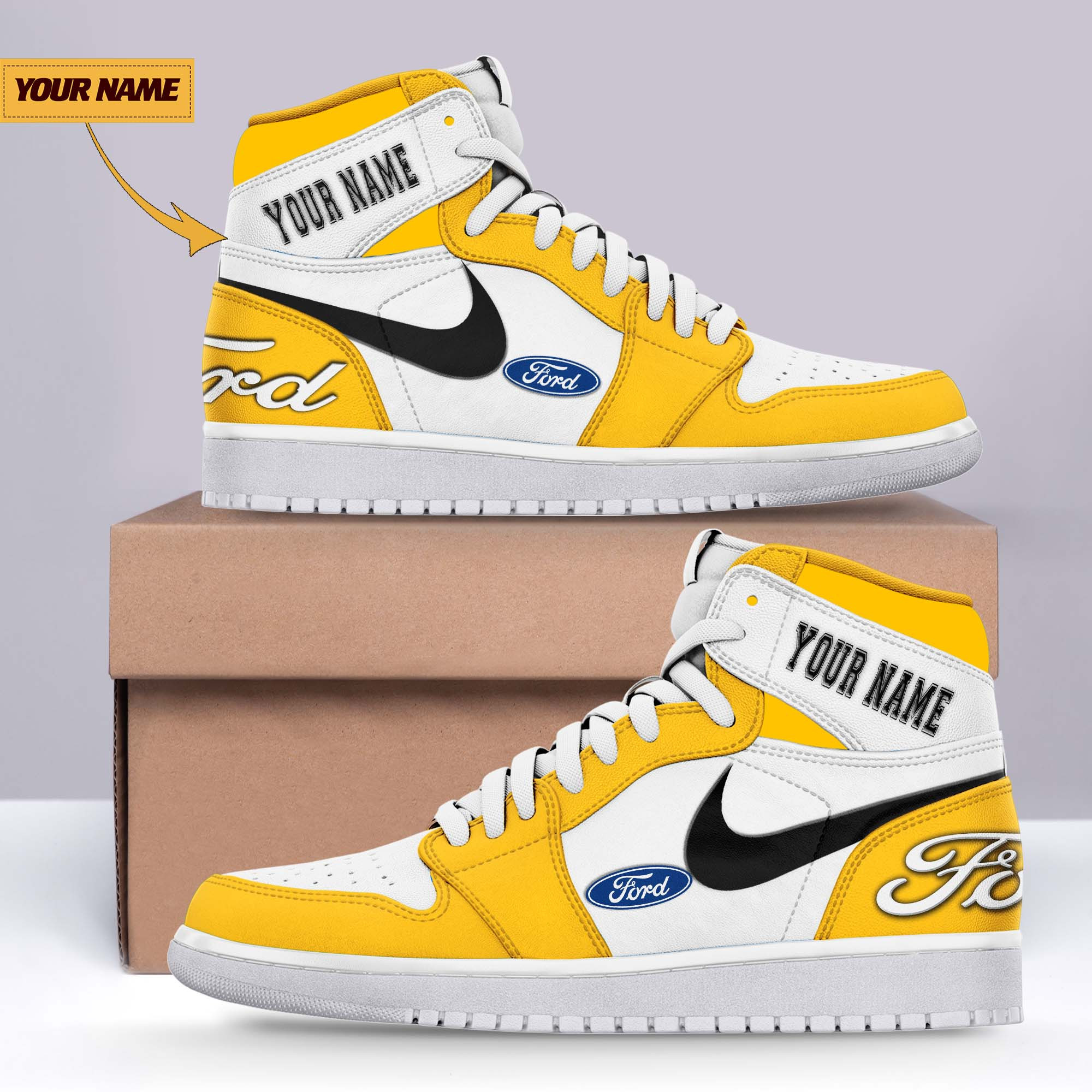 JWFancy Ford AJ1 High Sneakers Shoes For Men And Women