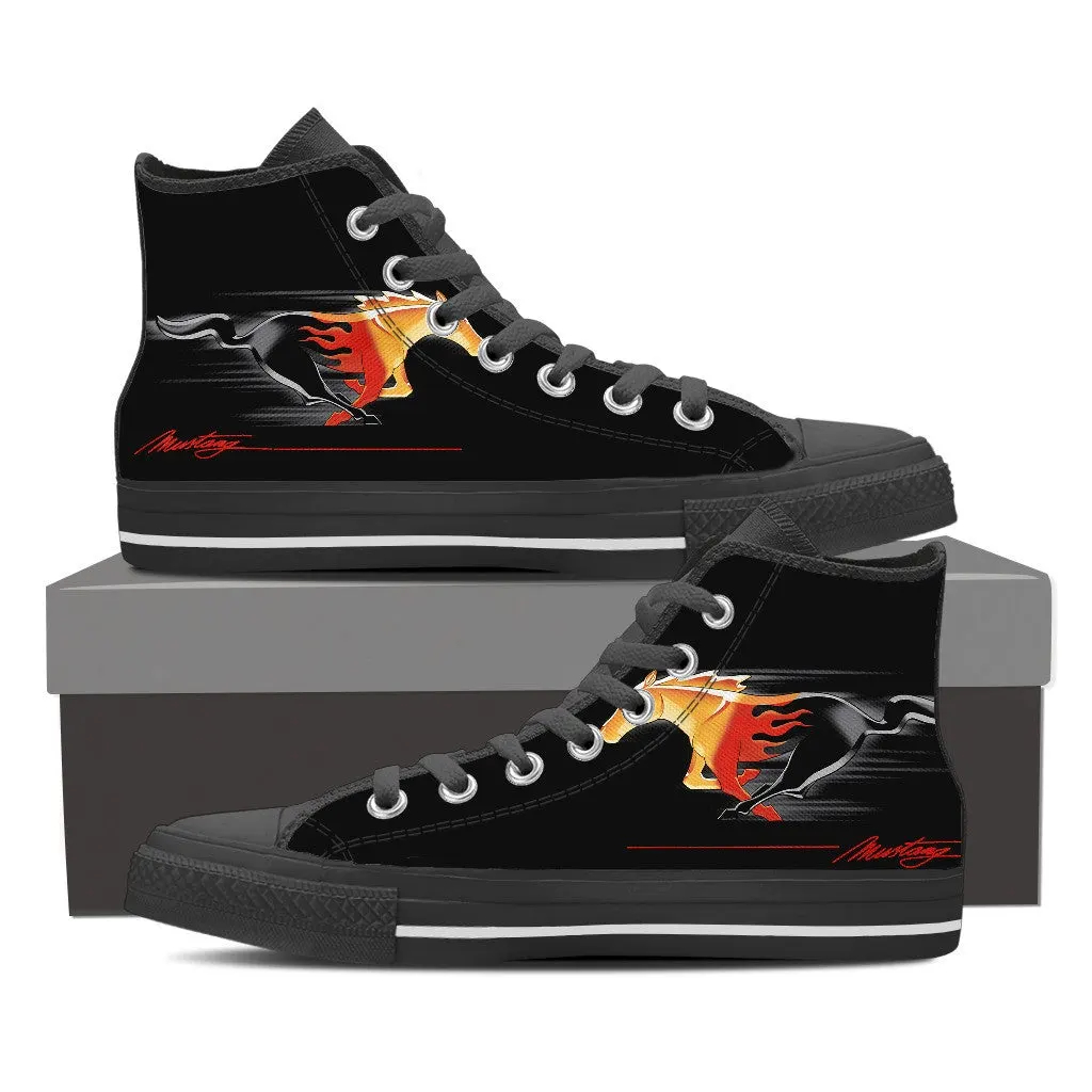 JWFancy Ford Mustang High Top Canvas Sneakers Shoes For Men And Women