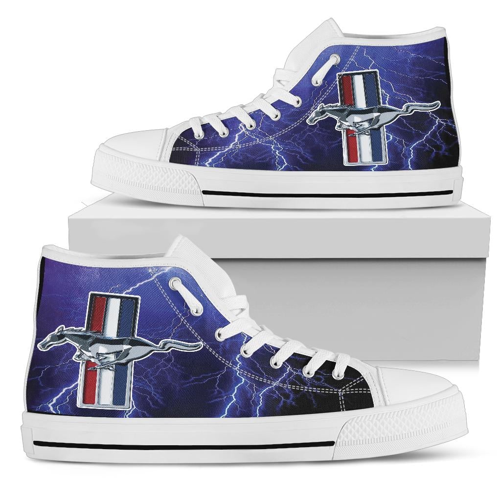 JWFancy Ford Mustang High Top Canvas Sneakers Shoes For Men And Women