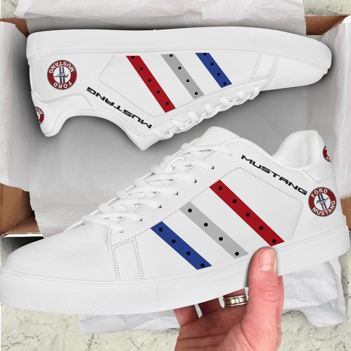 JWFancy Ford Mustang Skate Stan Shoes Sneakes For Men And Women