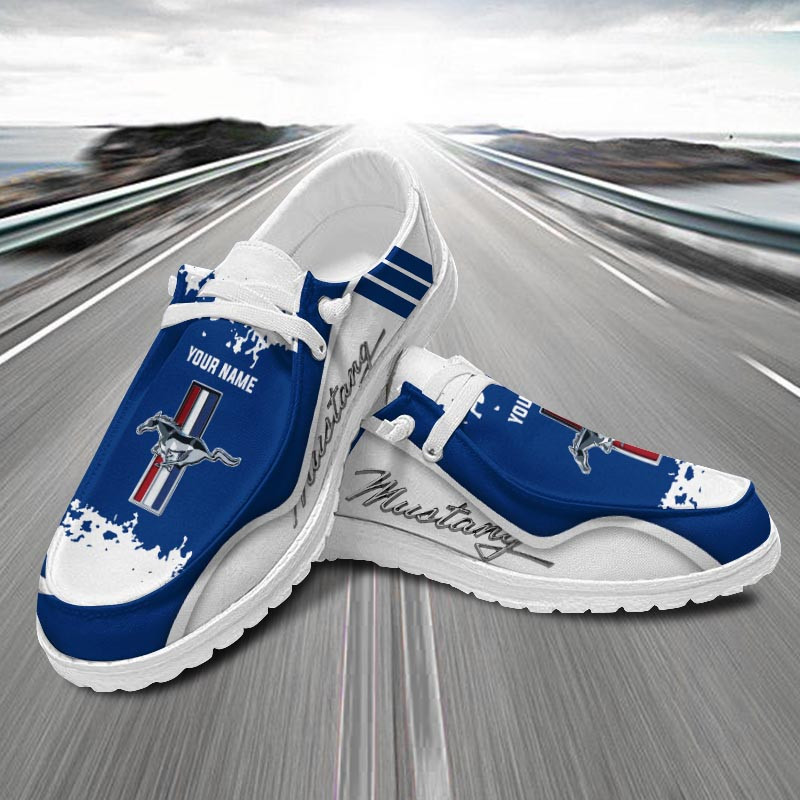 JWFancy Ford-Mustangs Hey Dude Shoes Wally Men's Lace Up Loafers Comfortable For Men And Women