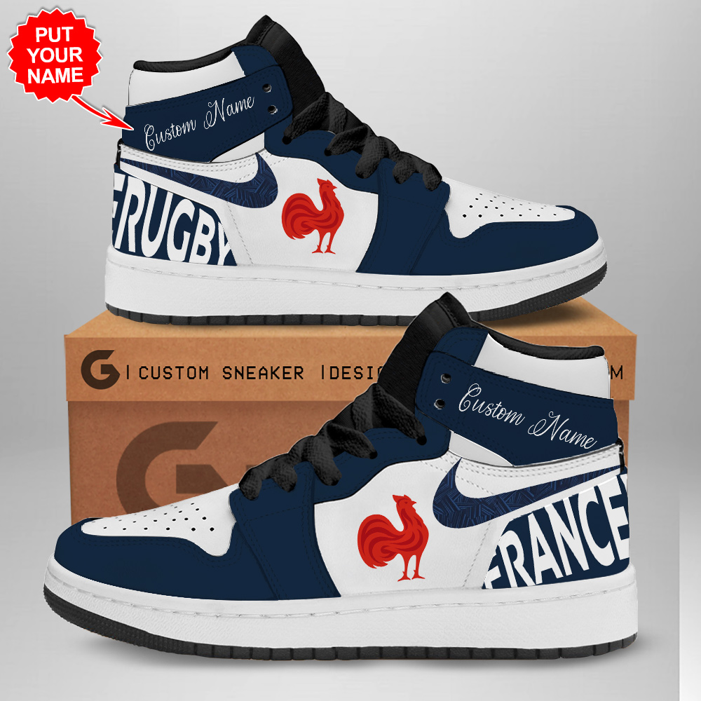 JWFancy France x Rugby World Cup AJ1 High Sneakers Shoes For Men And Women