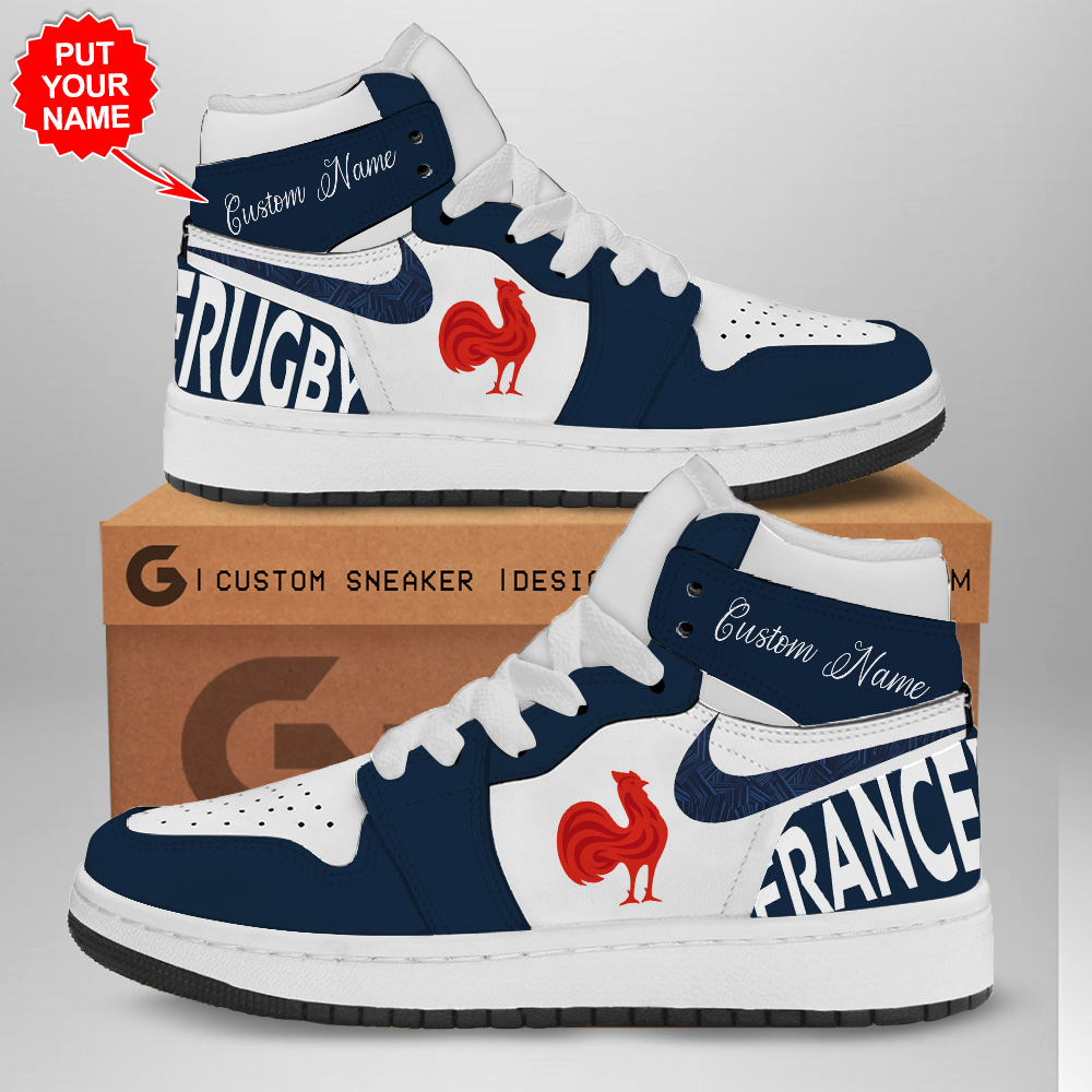 JWFancy France x Rugby World Cup AJ1 High Sneakers Shoes For Men And Women