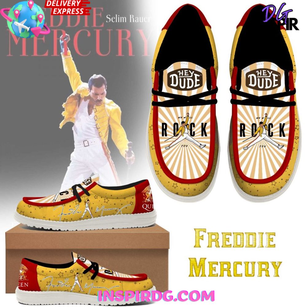 JWFancy Freddie Mercury Hey Dude Shoes Wally Men's Lace Up Loafers Comfortable For Men And Women