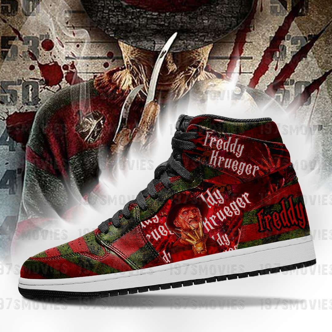 JWFancy Freddy Krueger AJ1 High Sneakers Shoes For Men And Women