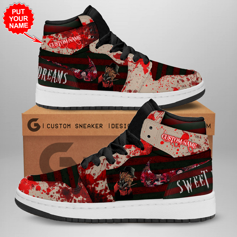 JWFancy Freddy Krueger AJ1 High Sneakers Shoes For Men And Women
