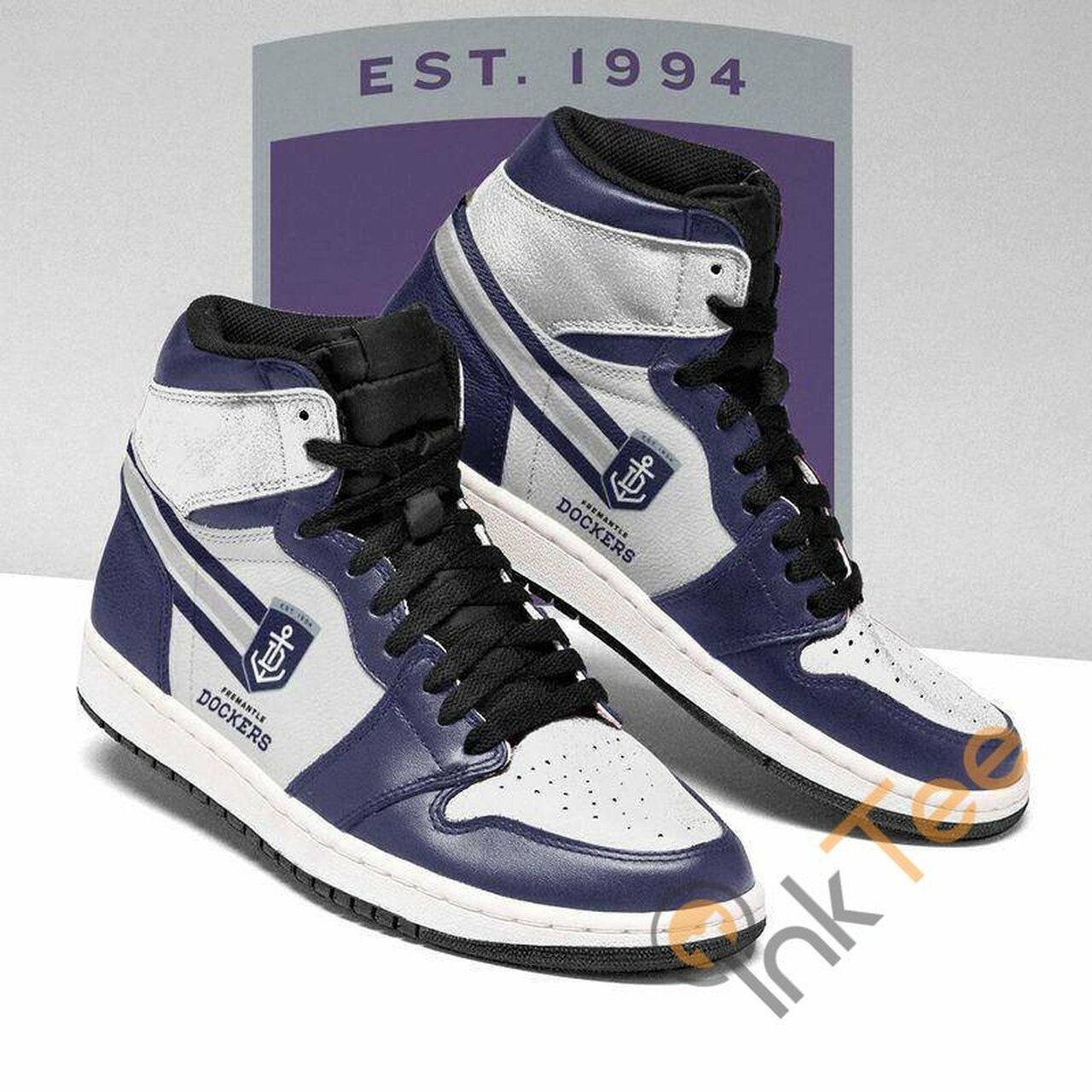 JWFancy Fremantle Dockers AFL AJ1 High Sneakers Shoes For Men And Women