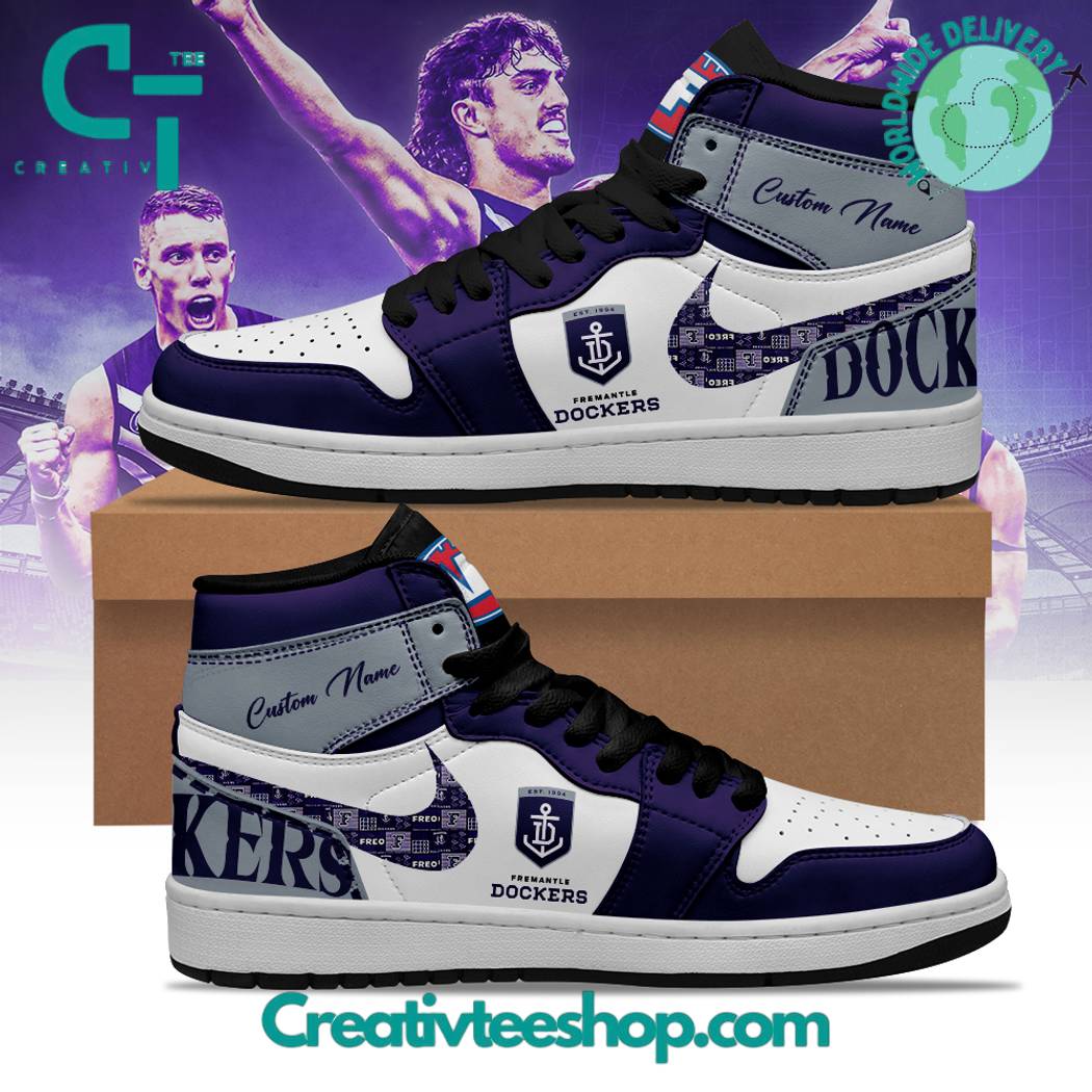 JWFancy Fremantle Dockers AJ1 High Sneakers Shoes For Men And Women
