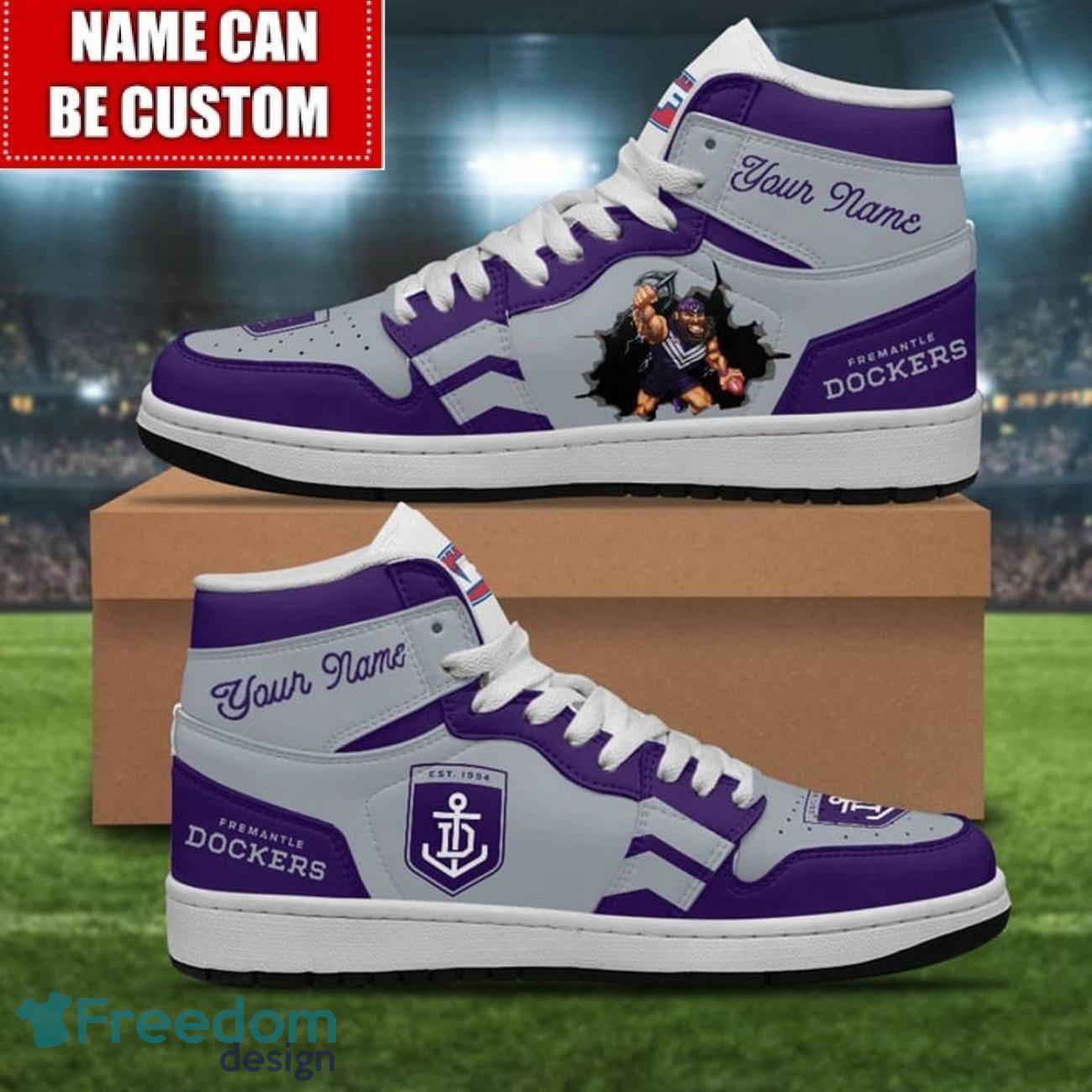 JWFancy Fremantle Dockers AJ1 High Sneakers Shoes For Men And Women