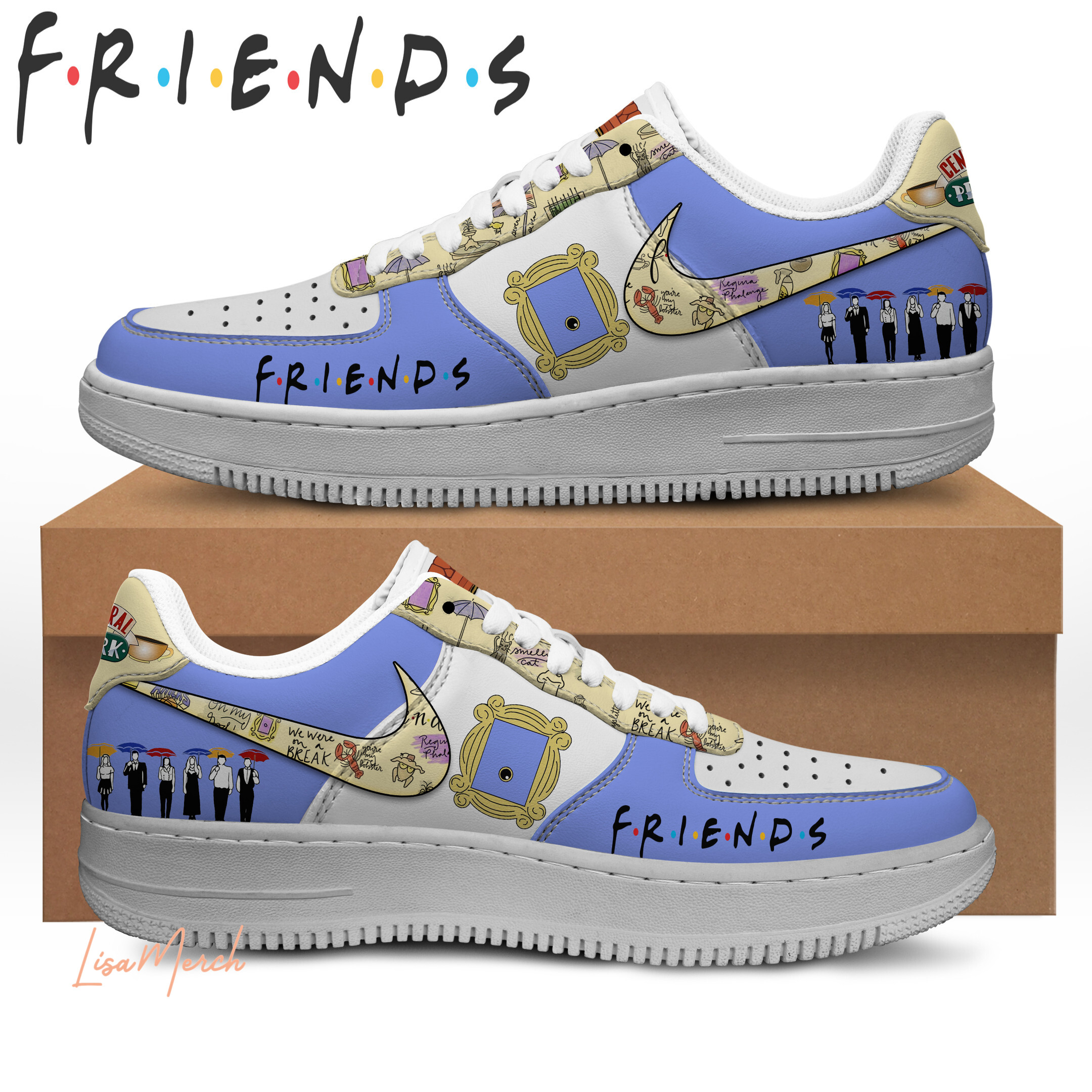 JWFancy Friends Air Low-Top Sneakers Shoes For Men And Women