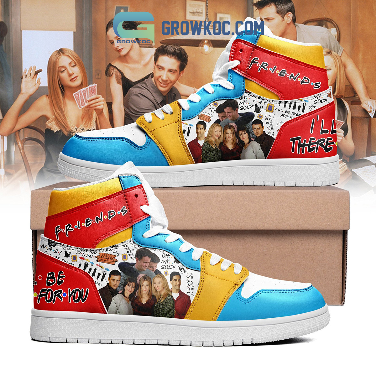 JWFancy Friends AJ1 High Sneakers Shoes For Men And Women