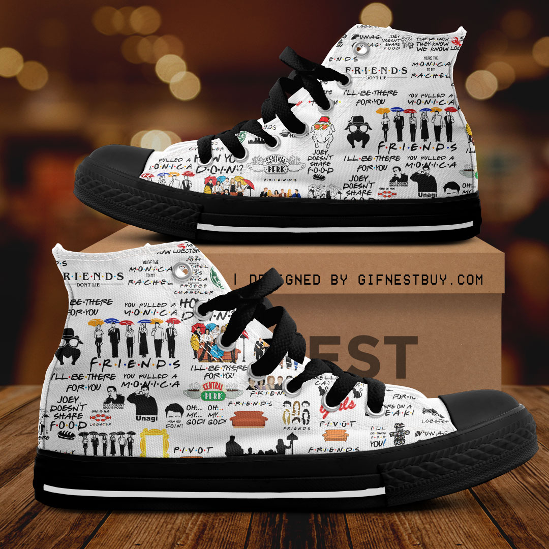 JWFancy Friends High Top Canvas Sneakers Shoes For Men And Women