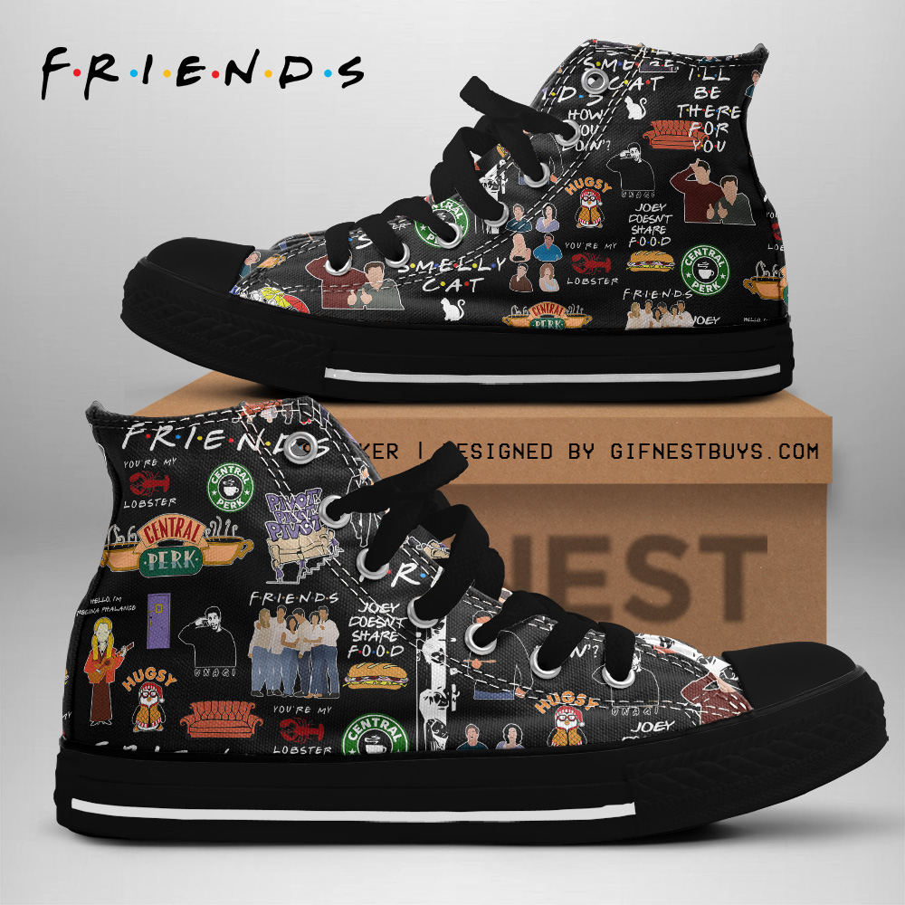 JWFancy Friends High Top Canvas Sneakers Shoes For Men And Women